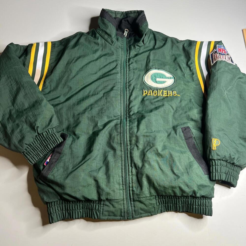 Vintage Green Bay Packers Reversible NFL Pro Player Puffer Jacket Size P/S‎ / M